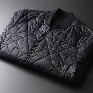 Parka Black Winter Luxury Stand Collar Add Padding